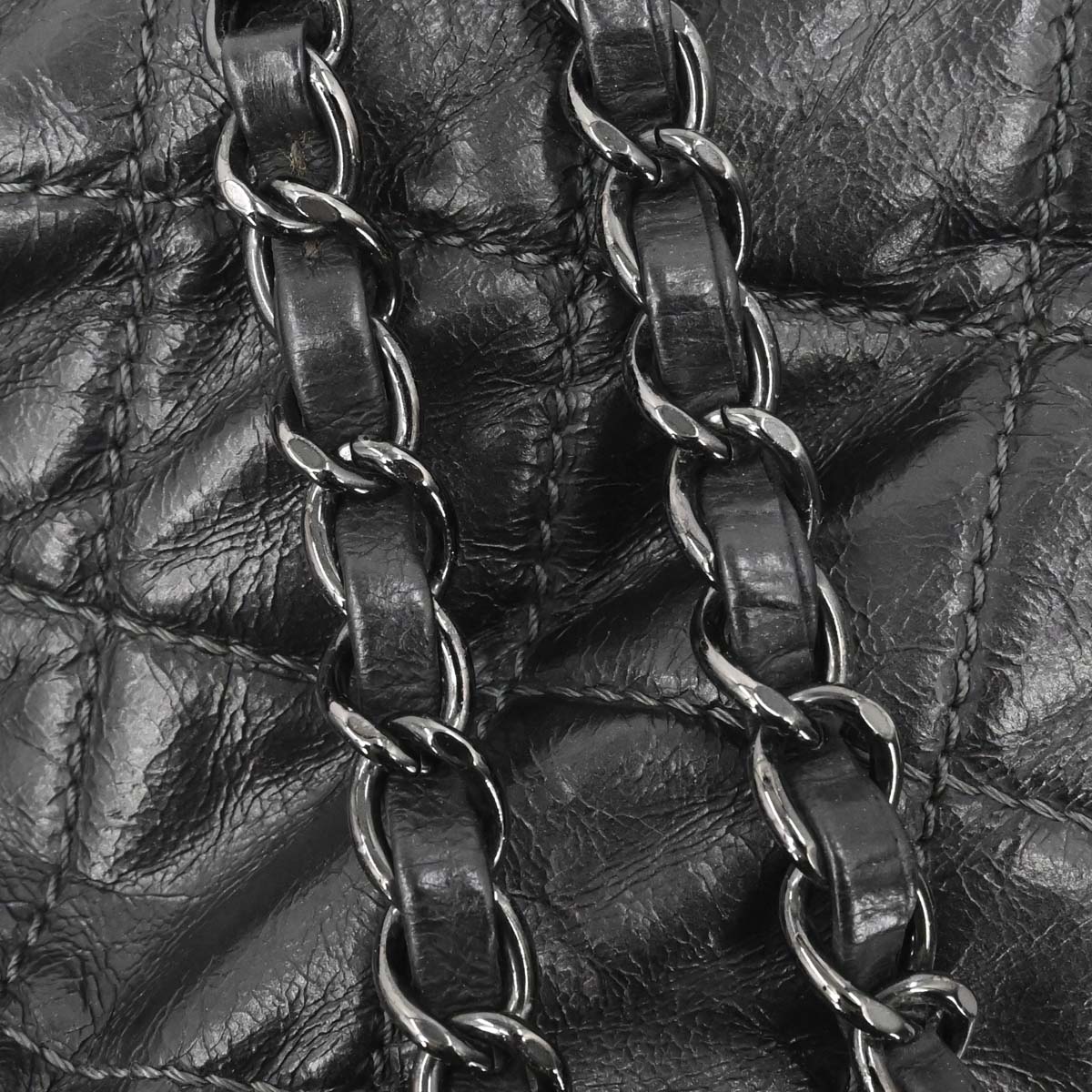Chanel Black Calfskin Luxury Line Flap Bag