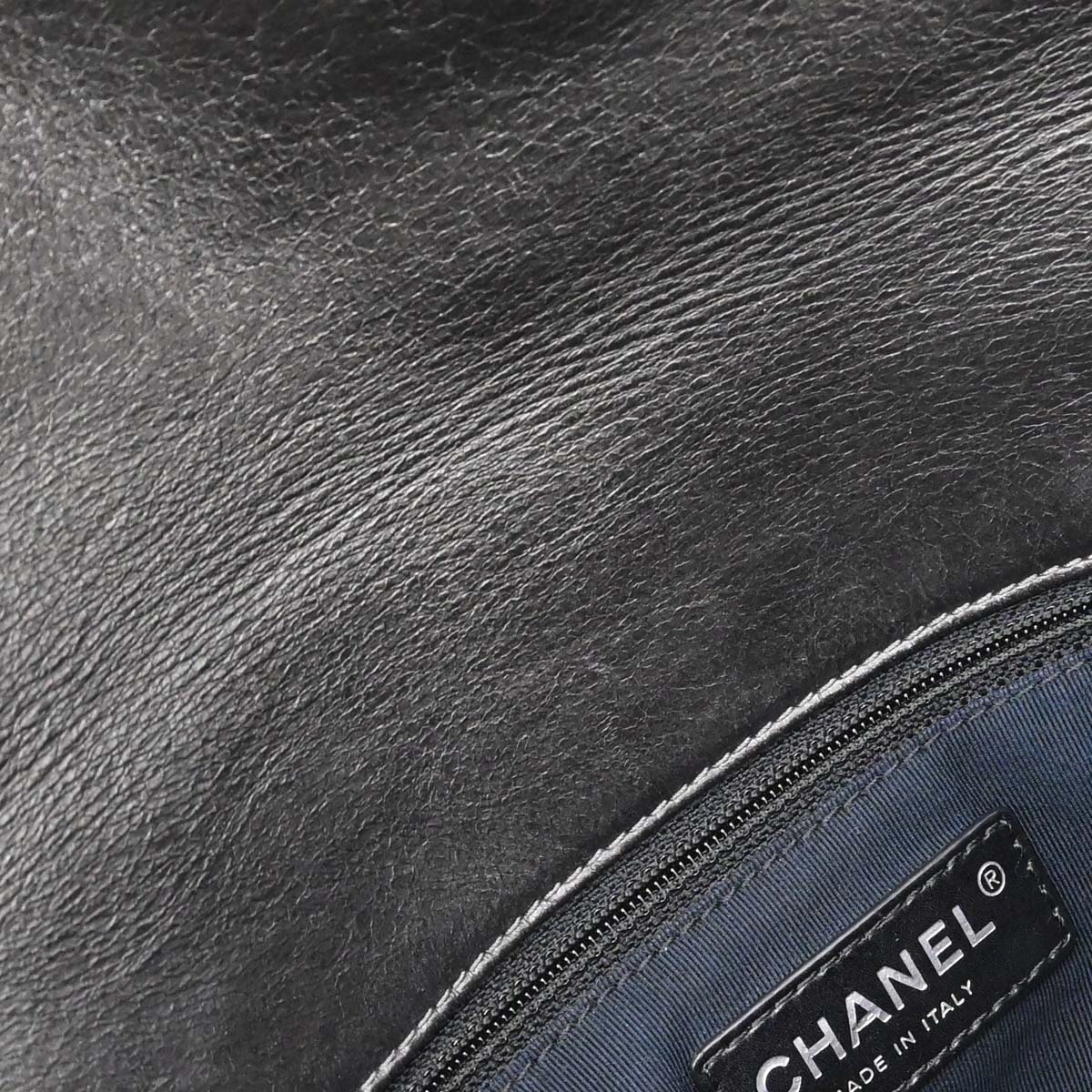 Chanel Black Calfskin Luxury Line Flap Bag