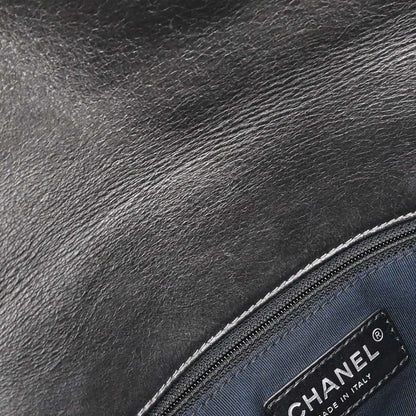 Chanel Black Calfskin Luxury Line Flap Bag