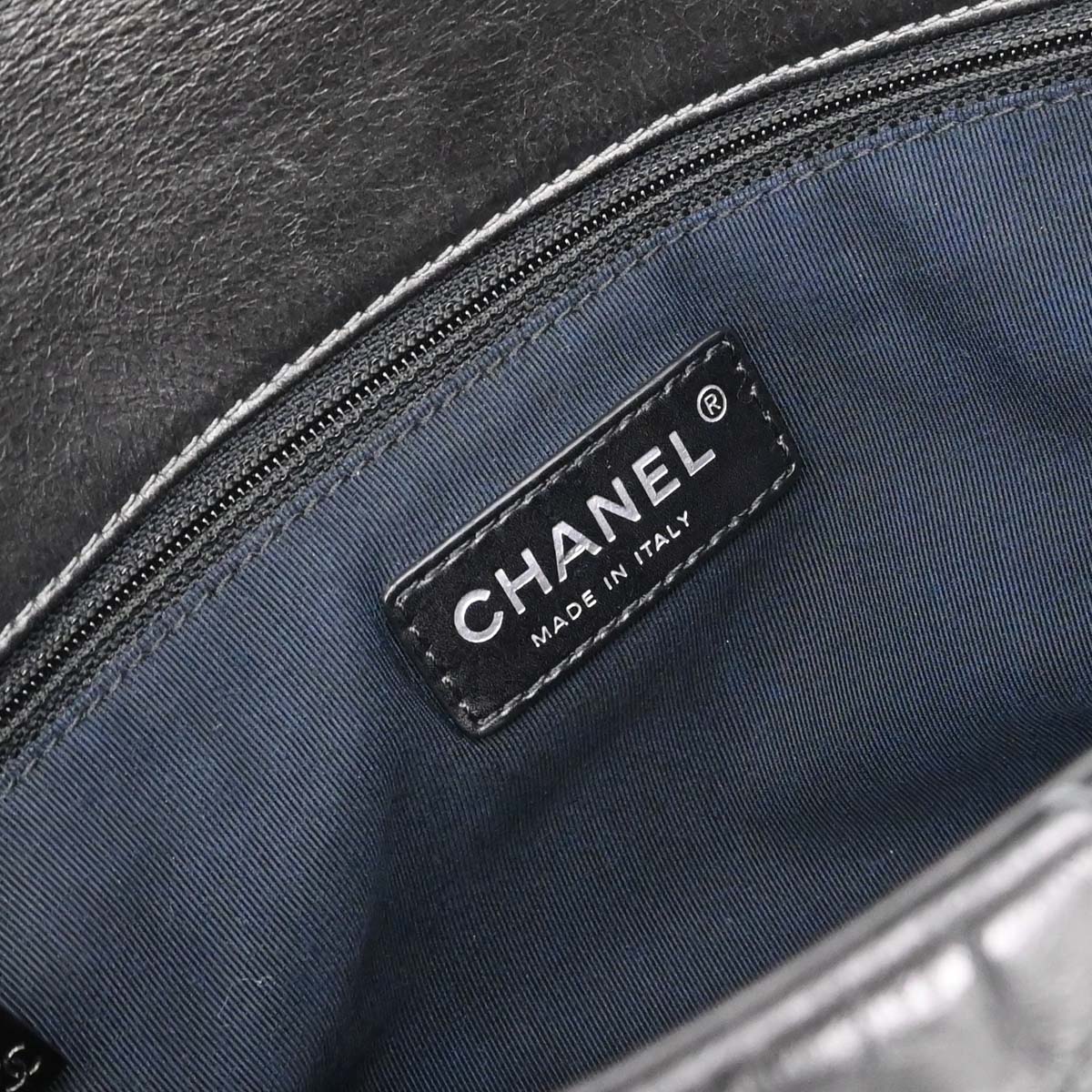 Chanel Black Calfskin Luxury Line Flap Bag