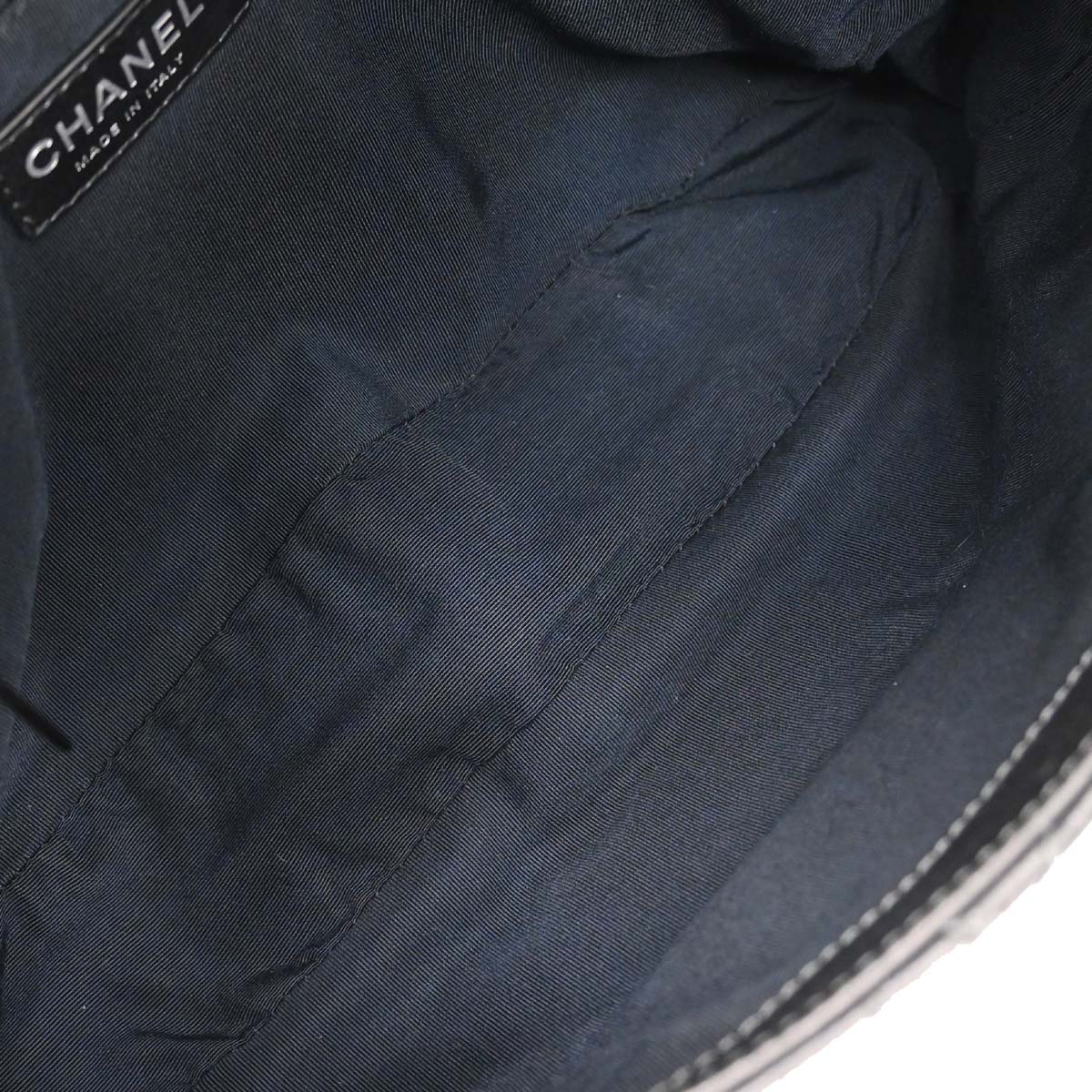 Chanel Black Calfskin Luxury Line Flap Bag