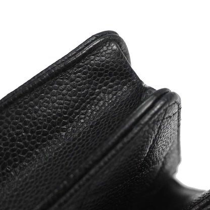 Chanel Black Caviar Skin Classic WOC Wallet on Chain Bag