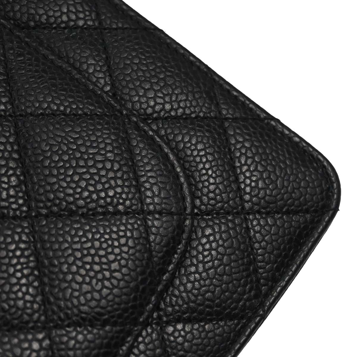 Chanel Black Caviar Skin Classic WOC Wallet on Chain Bag