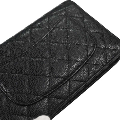 Chanel Black Caviar Skin Classic WOC Wallet on Chain Bag