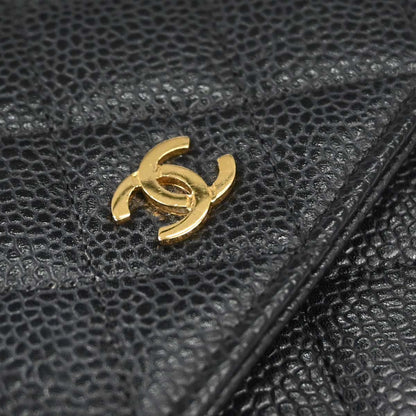 Chanel Black Caviar Skin Classic WOC Wallet on Chain Bag