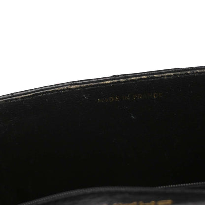Chanel * 1986-1988 Black Ostrich Mademoiselle Mini Classic Square Flap Bag 17