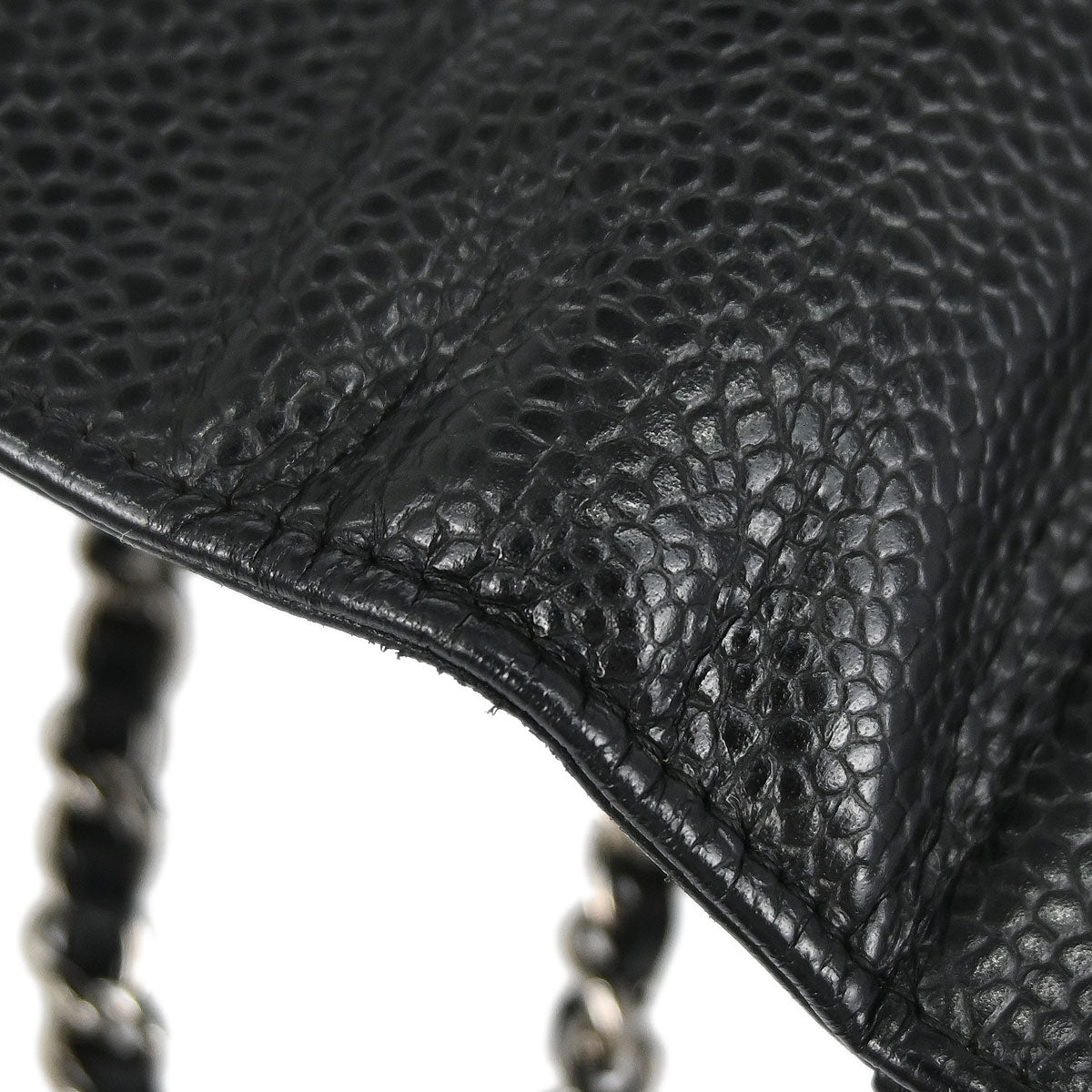 Chanel Black Caviar Skin Timeless WOC Wallet on Chain Shoulder Bag