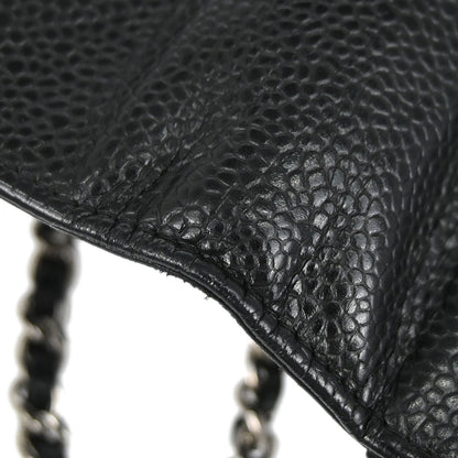 Chanel Black Caviar Skin Timeless WOC Wallet on Chain Shoulder Bag