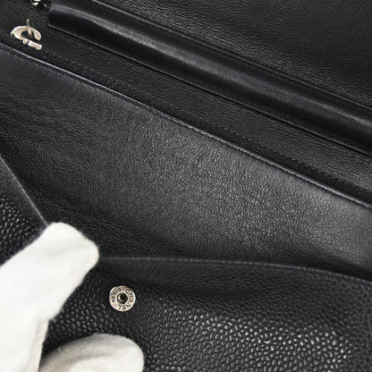 Chanel Black Caviar Skin Timeless WOC Wallet on Chain Shoulder Bag