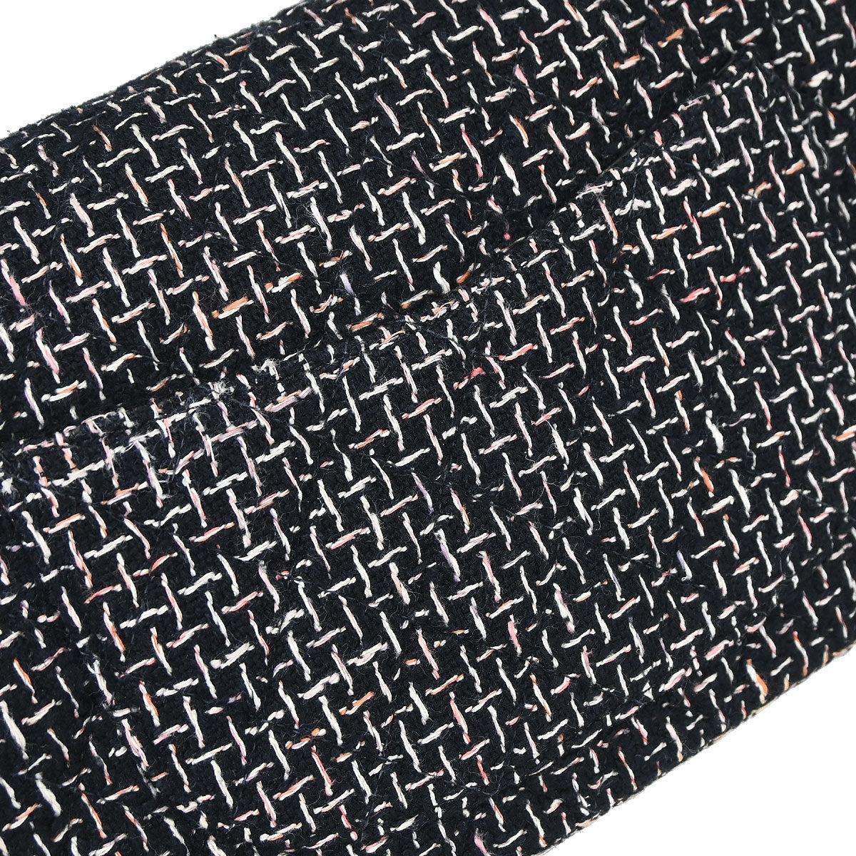 Chanel 2005-2006 Black Tweed Medium Classic Double Flap Shoulder Bag