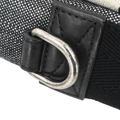 Chanel 2016-2017 Black Quilted Denim Medium Airlines Buckle 2way Shoulder Handbag