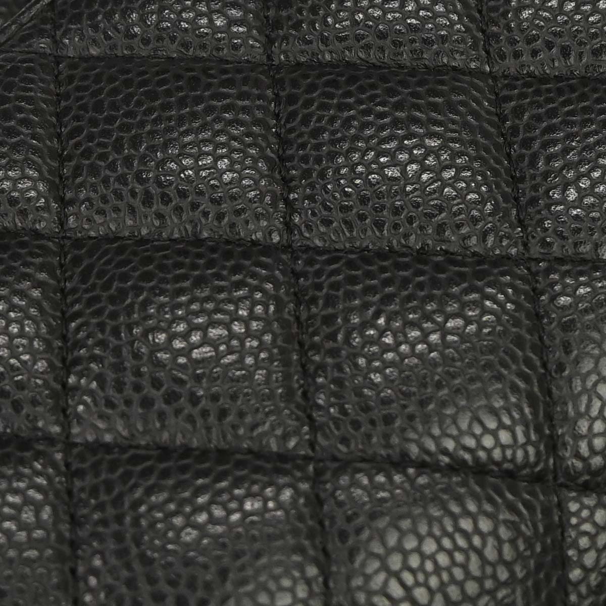 Chanel 2009-2010 Black Caviar Skin Medium Classic Double Flap Shoulder Bag
