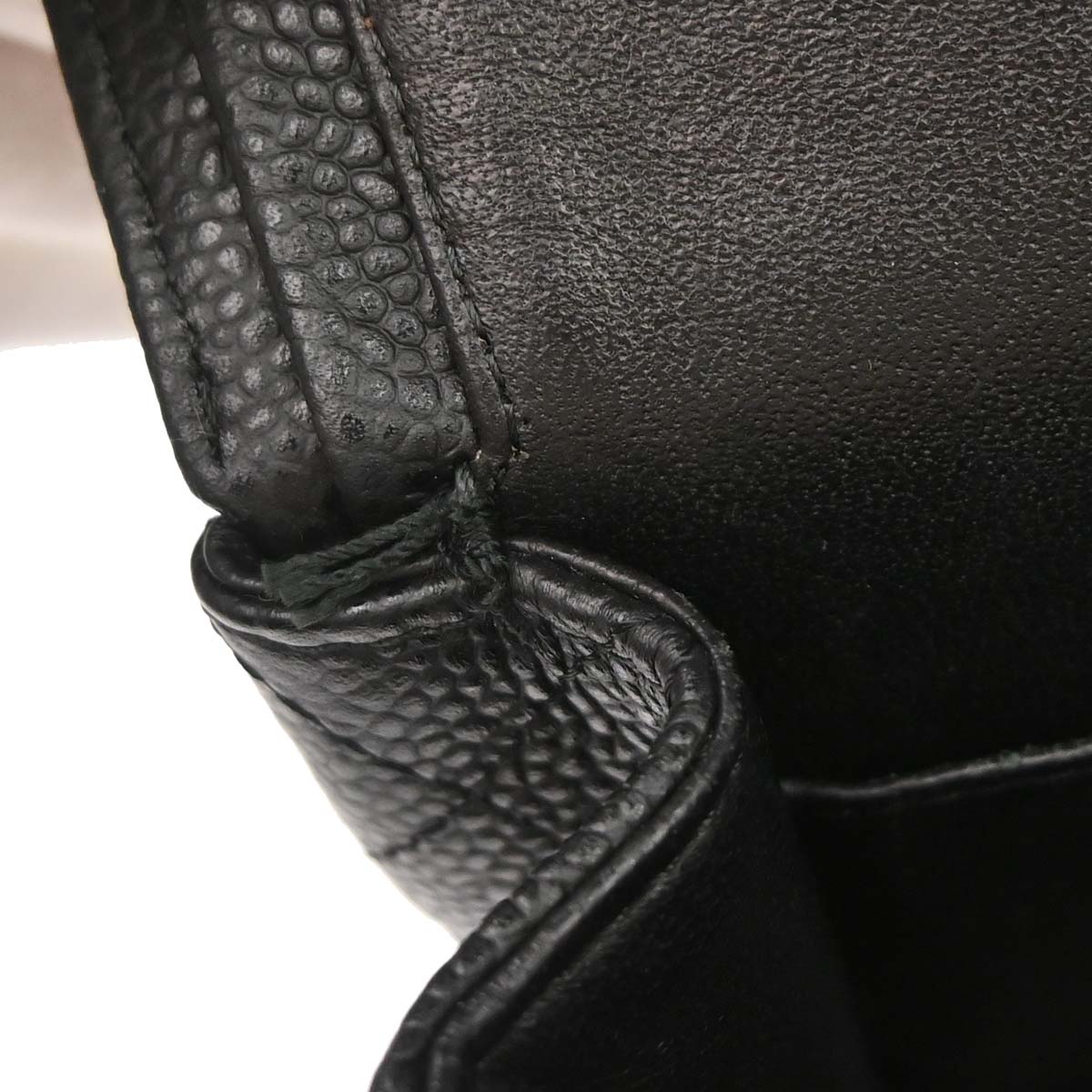 Chanel 2009-2010 Black Caviar Skin Medium Classic Double Flap Shoulder Bag