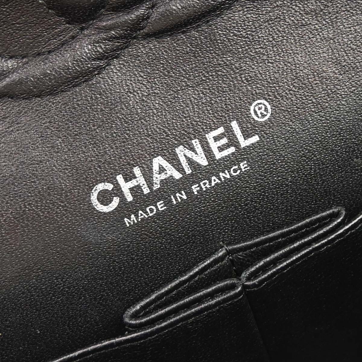 Chanel 2009-2010 Black Caviar Skin Medium Classic Double Flap Shoulder Bag