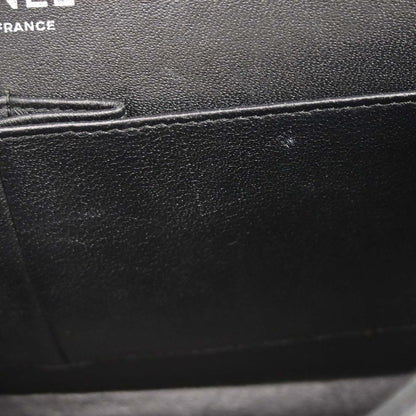 Chanel 2009-2010 Black Caviar Skin Medium Classic Double Flap Shoulder Bag