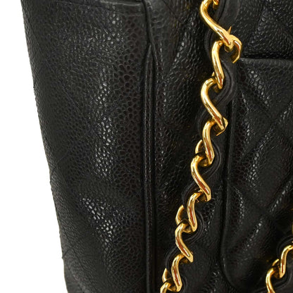 Chanel Black Caviar Skin Jumbo Classic Flap Shoulder Bag