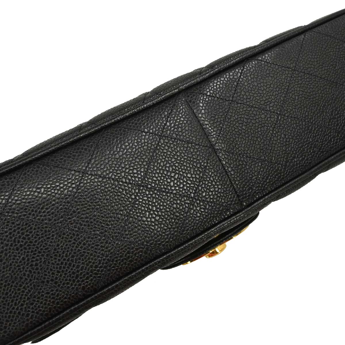 Chanel Black Caviar Skin Jumbo Classic Flap Shoulder Bag
