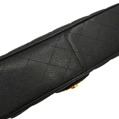 Chanel Black Caviar Skin Jumbo Classic Flap Shoulder Bag