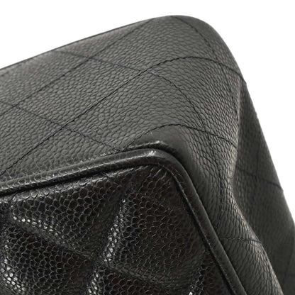 Chanel Black Caviar Skin Jumbo Classic Flap Shoulder Bag