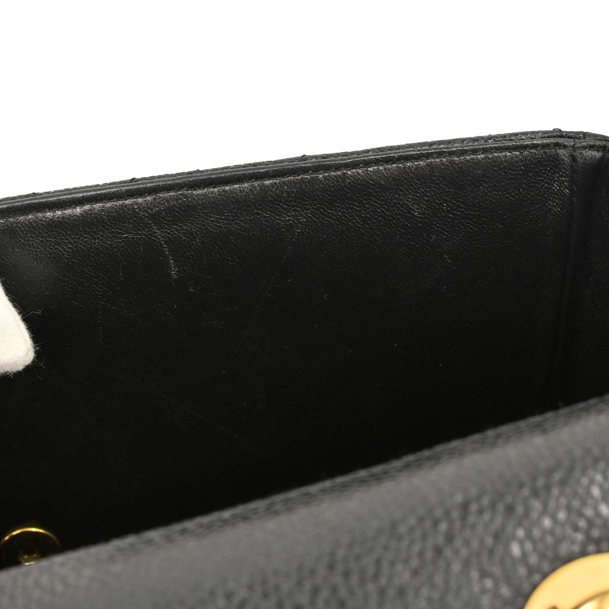 Chanel Black Caviar Skin Jumbo Classic Flap Shoulder Bag