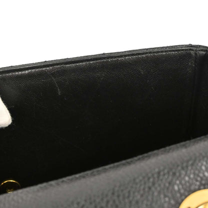Chanel Black Caviar Skin Jumbo Classic Flap Shoulder Bag
