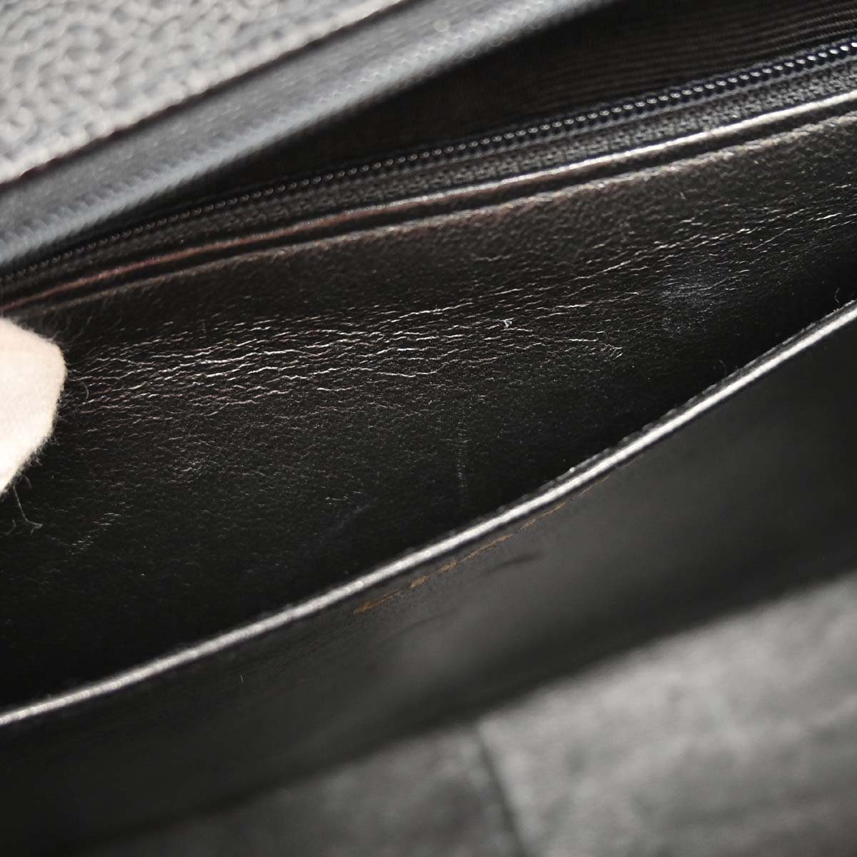 Chanel Black Caviar Skin Jumbo Classic Flap Shoulder Bag