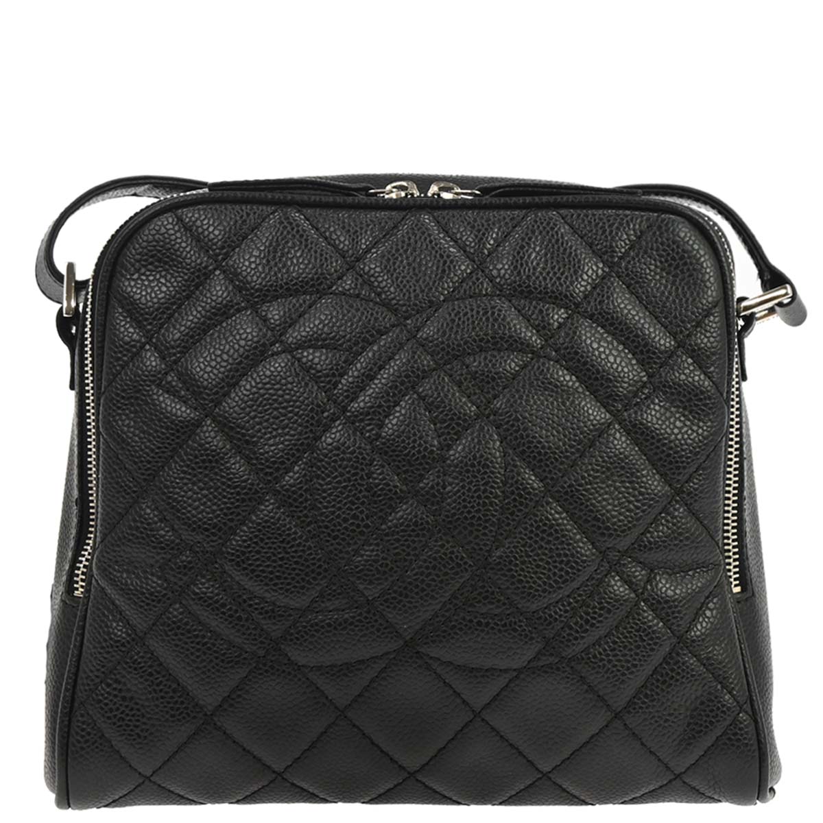 Chanel 2008-2009 Black Caviar Skin Shoulder Bag