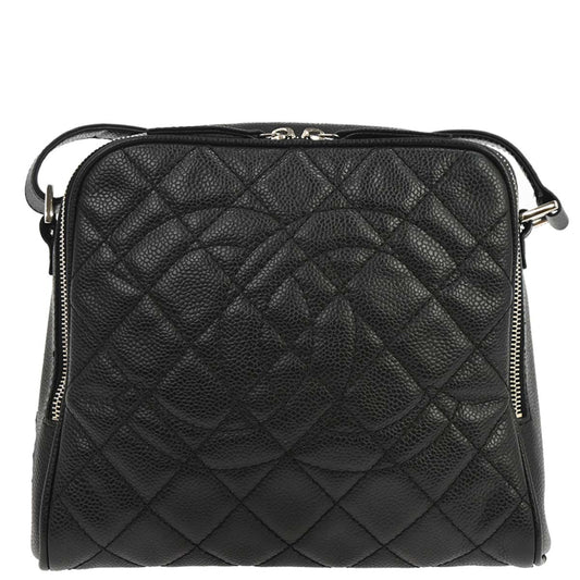 Chanel 2008-2009 Black Caviar Skin Shoulder Bag