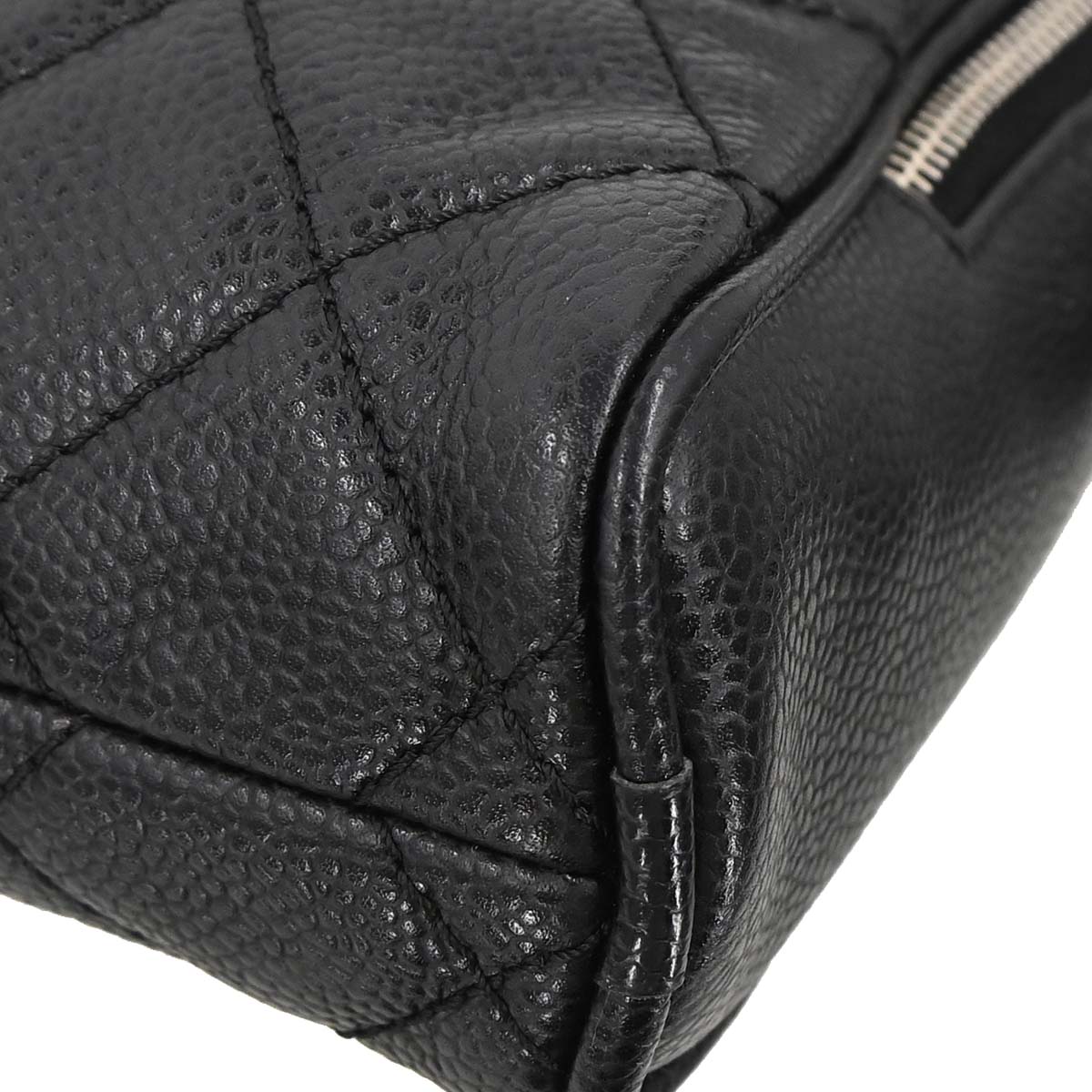 Chanel 2008-2009 Black Caviar Skin Shoulder Bag