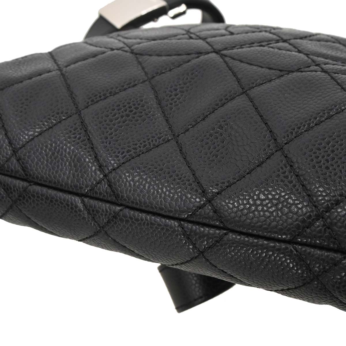 Chanel 2008-2009 Black Caviar Skin Shoulder Bag