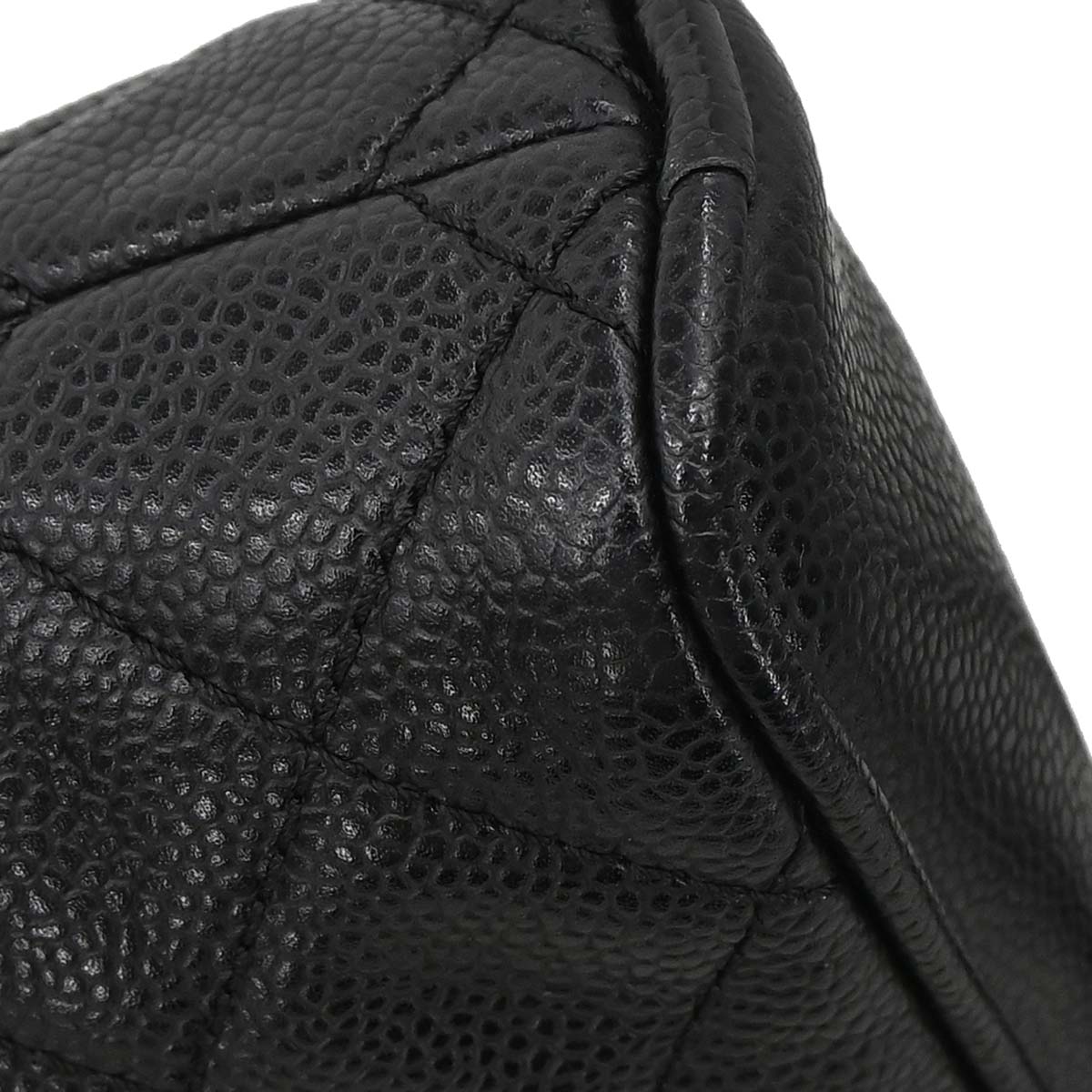 Chanel 2008-2009 Black Caviar Skin Shoulder Bag