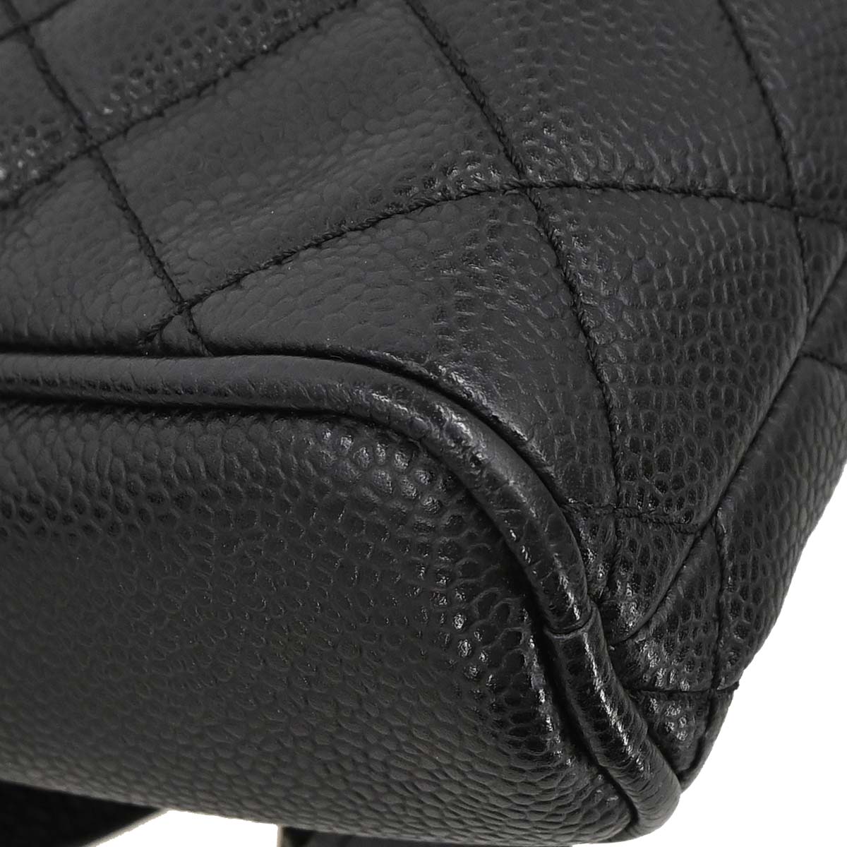 Chanel 2008-2009 Black Caviar Skin Shoulder Bag
