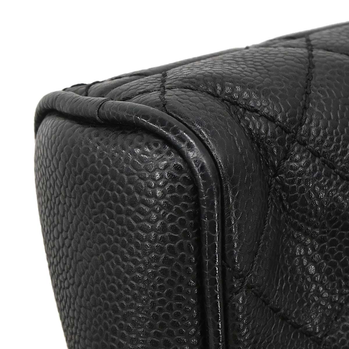 Chanel 2008-2009 Black Caviar Skin Shoulder Bag