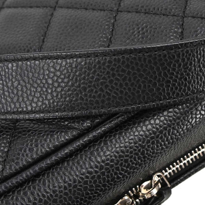 Chanel 2008-2009 Black Caviar Skin Shoulder Bag