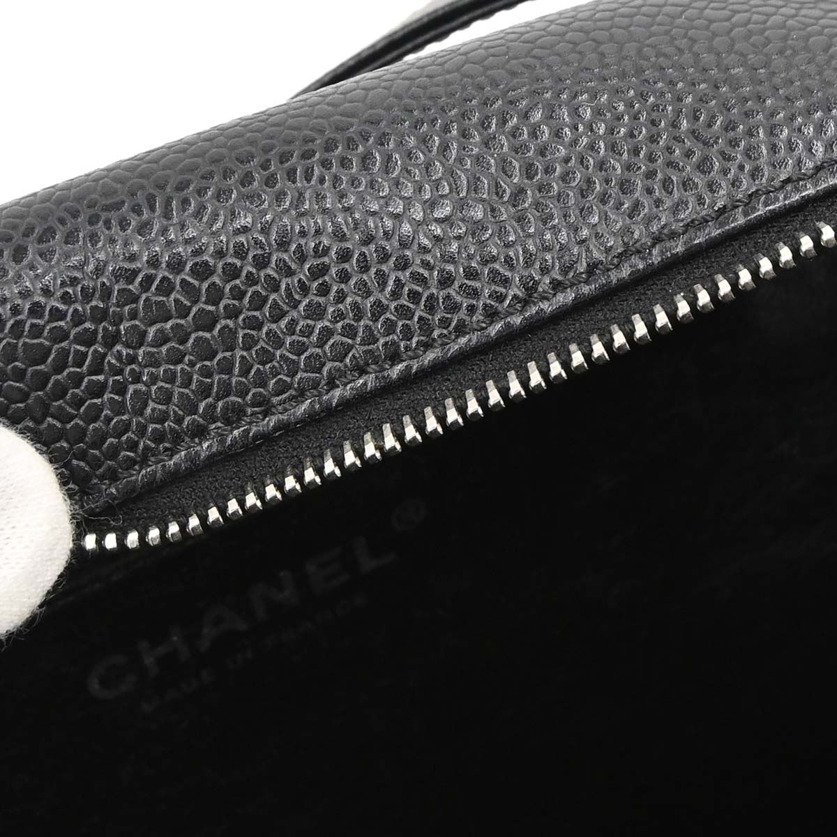 Chanel 2008-2009 Black Caviar Skin Shoulder Bag