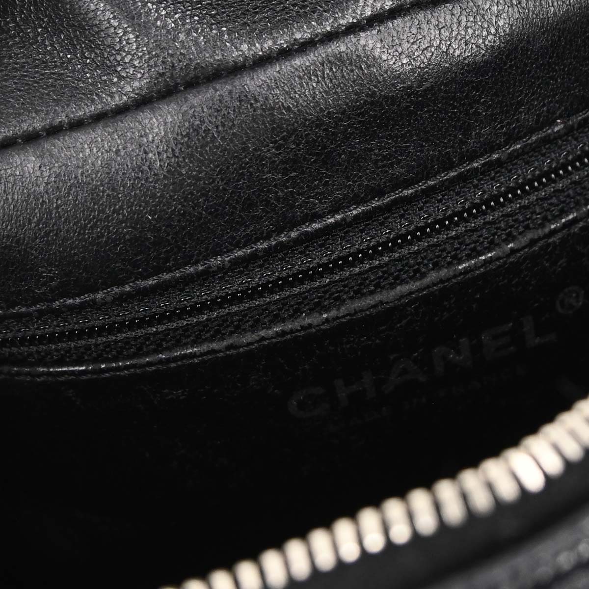 Chanel 2008-2009 Black Caviar Skin Shoulder Bag