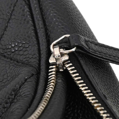 Chanel 2008-2009 Black Caviar Skin Shoulder Bag