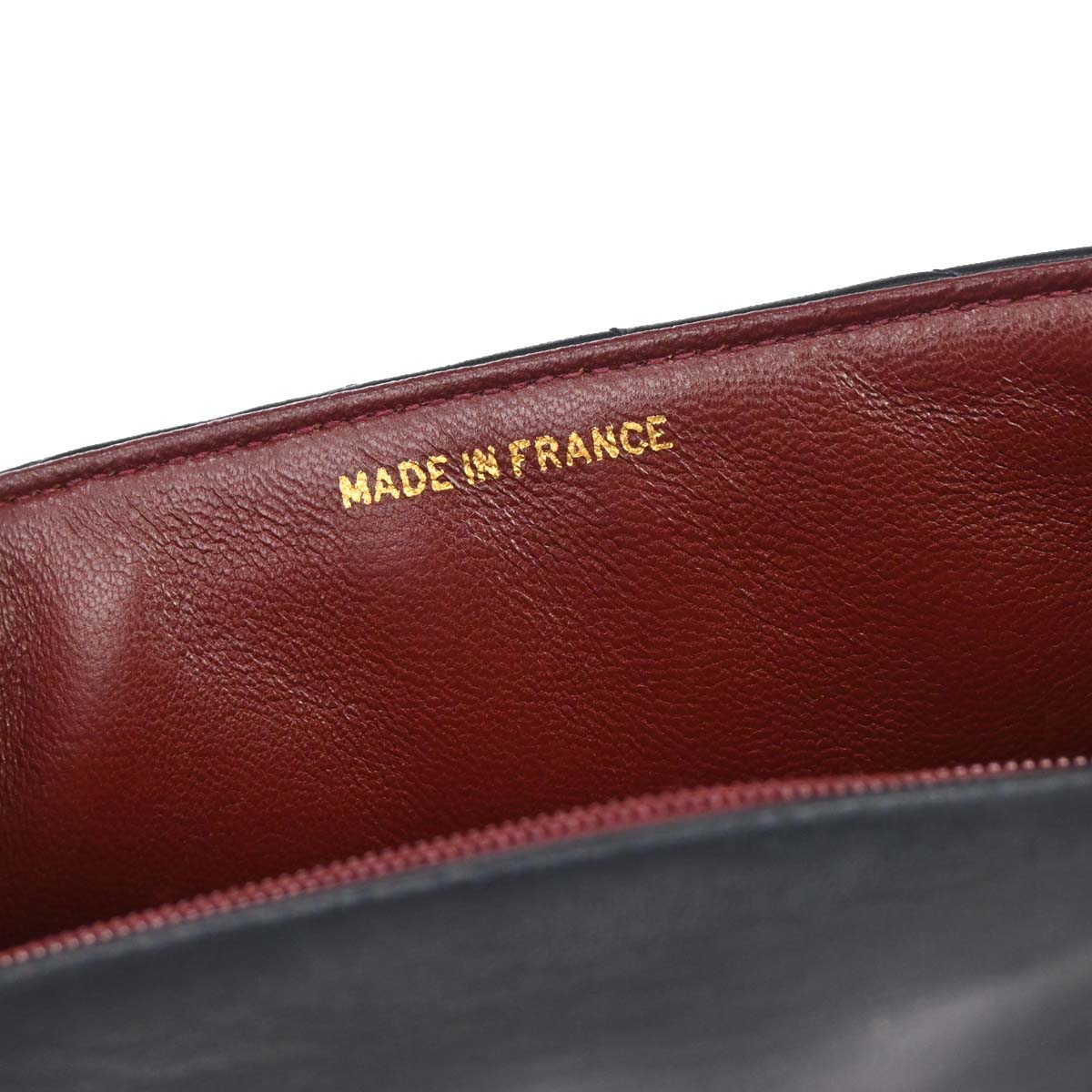 Chanel 1991-1994 Navy Lambskin Chevron Single Flap Shoulder Bag
