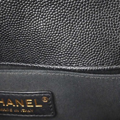 Boy Chanel 2018-2019 Black Caviar Skin Small Chain Shoulder Bag