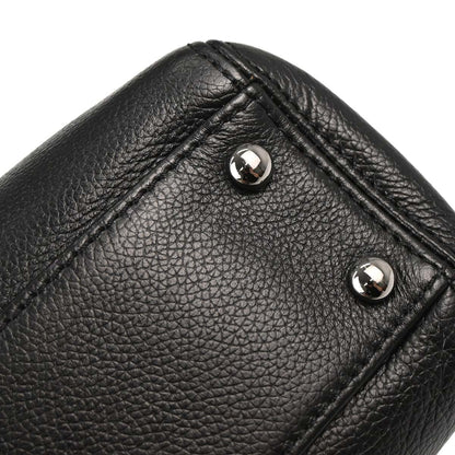Chanel 2005-2006 Black Calfskin Mademoiselle Lock Executive Tote Bag
