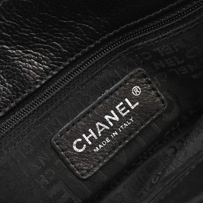 Chanel 2005-2006 Black Calfskin Mademoiselle Lock Executive Tote Bag