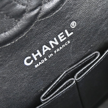 Chanel 2010-2011 Black Caviar Skin Medium Classic Double Flap Shoulder Bag