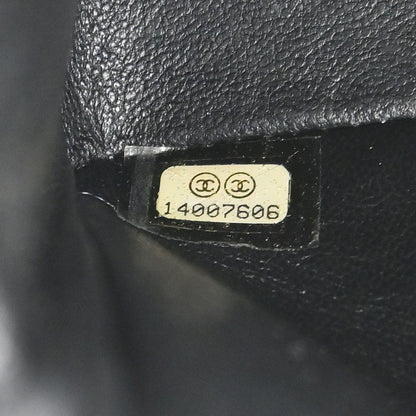 Chanel 2010-2011 Black Caviar Skin Medium Classic Double Flap Shoulder Bag