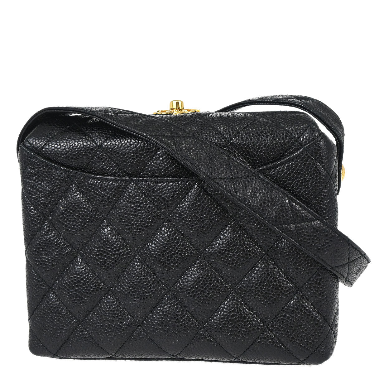 Chanel Black Caviar Skin Shoulder Bag