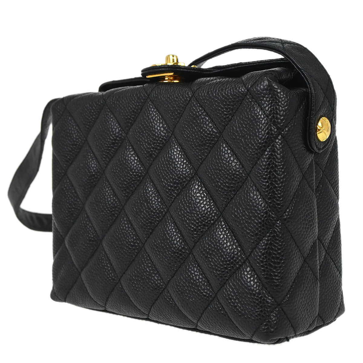 Chanel Black Caviar Skin Shoulder Bag