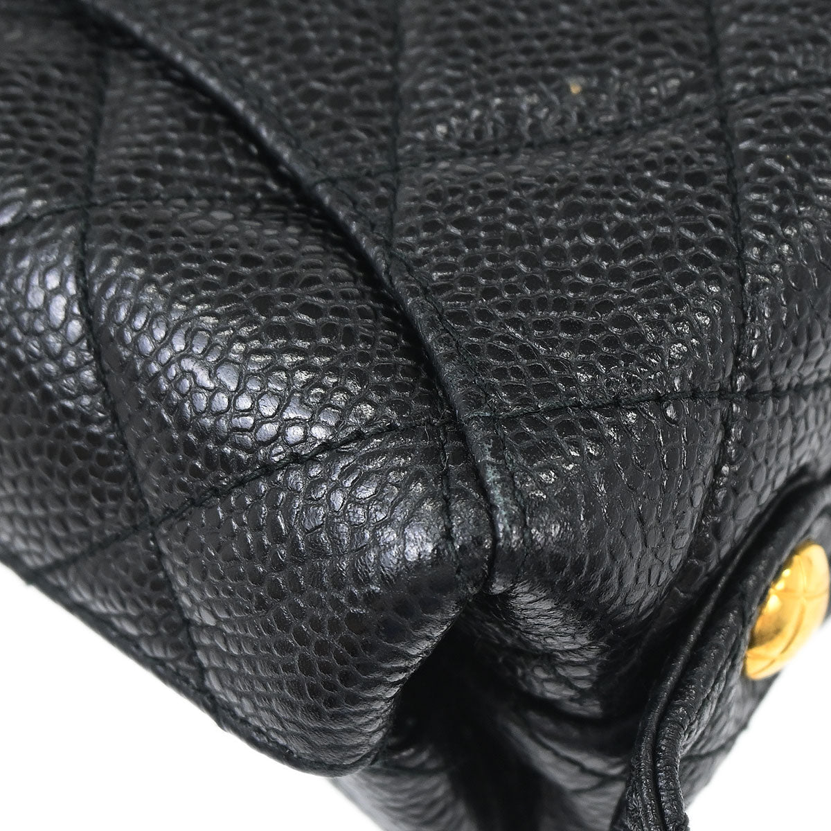Chanel Black Caviar Skin Shoulder Bag