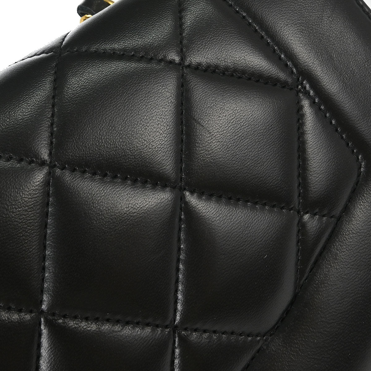 Chanel 1991-1994 Black Lambskin Small Diana Shoulder Bag