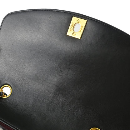 Chanel 1991-1994 Black Lambskin Small Diana Shoulder Bag