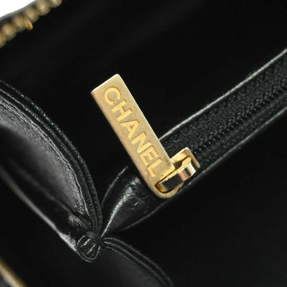 Chanel 2019 Black Tweed CC Filigree 2way Shoulder Vanity Handbag