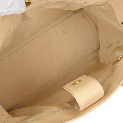 Chanel 2010-2011 Beige Calfskin Cerf Executive 2way Shoulder Tote Bag